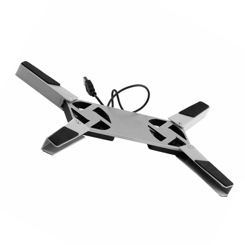 

2021 New Laptop Desk Support Dual Cooling Fan Notebook Computer Stand Foldable USB Rack Holder Black