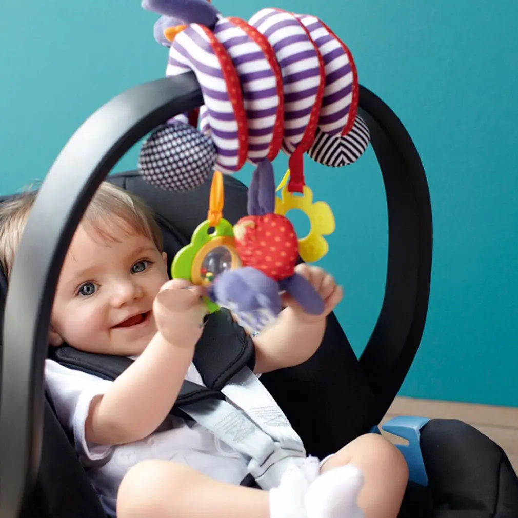 

Soft Infant Crib Bed Stroller Toys Spiral Baby Toy Set For Newborns Car Seat Educational Hanging Bell Crib Rattle Toys For Baby