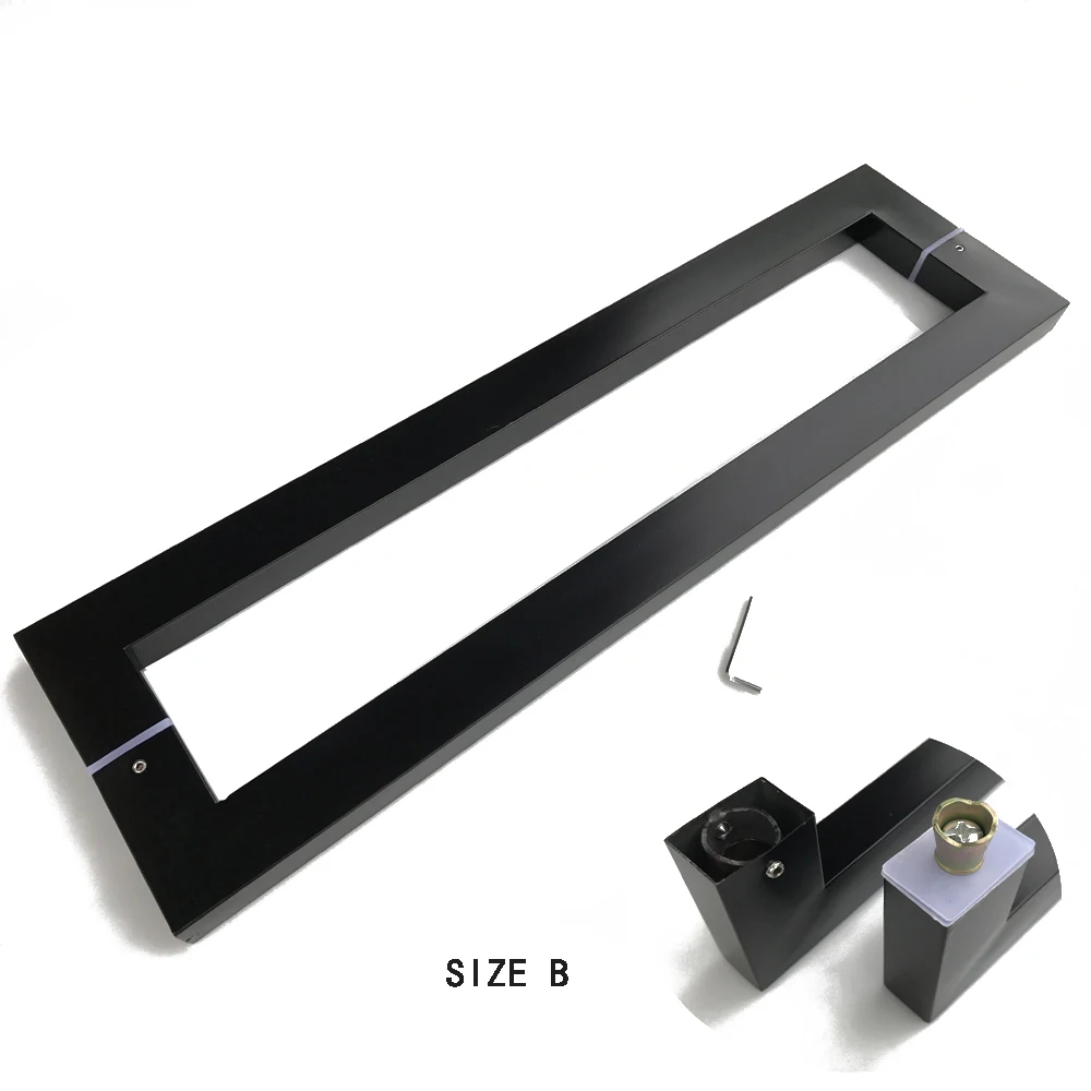 Квадратные матовые черные ручки для дверей из нержавеющей стали и винтажные