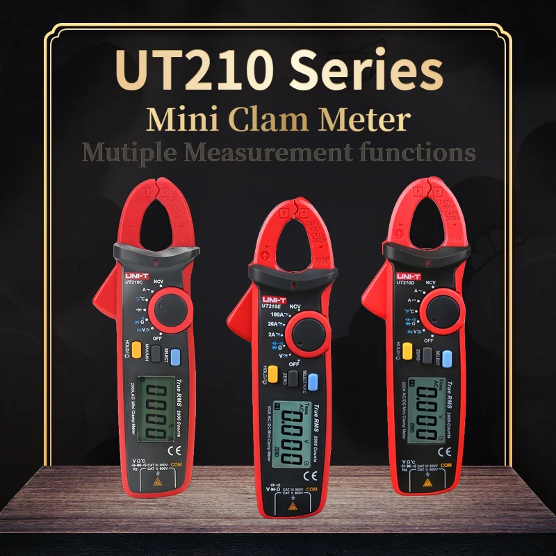 

Цифровой измеритель напряжения UT210C/UT210D/UT210E, автоматический диапазон переменного/постоянного тока, амперметр, Омметр, конденсатор, измерите...