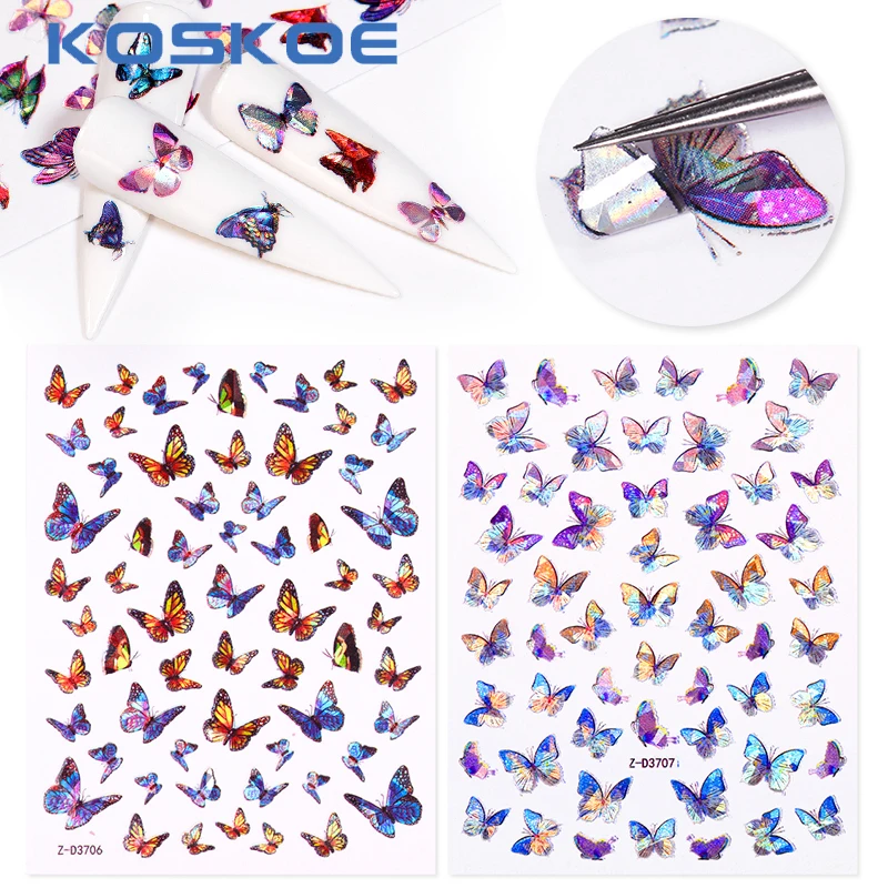 29 узоров 3D золотые наклейки для ногтевого дизайна с бабочками клейкие слайдеры