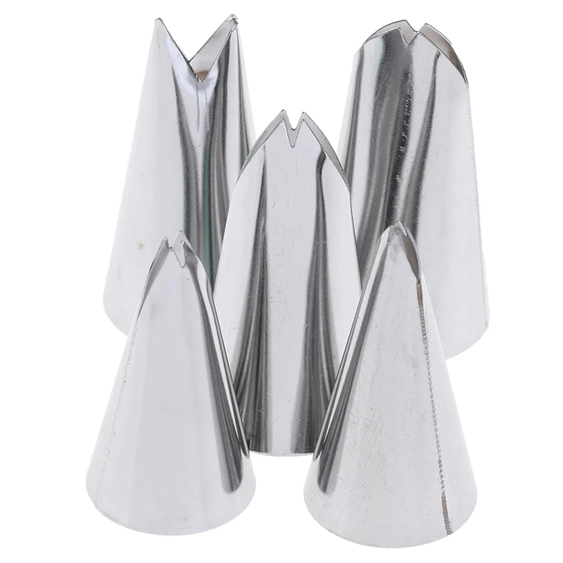 

5Pcs/set Leaves Cream decorated mouth Nozzles Stainless Steel Baking tools Nozzles Pastry Cake Decorating Pastry Fondant Tools