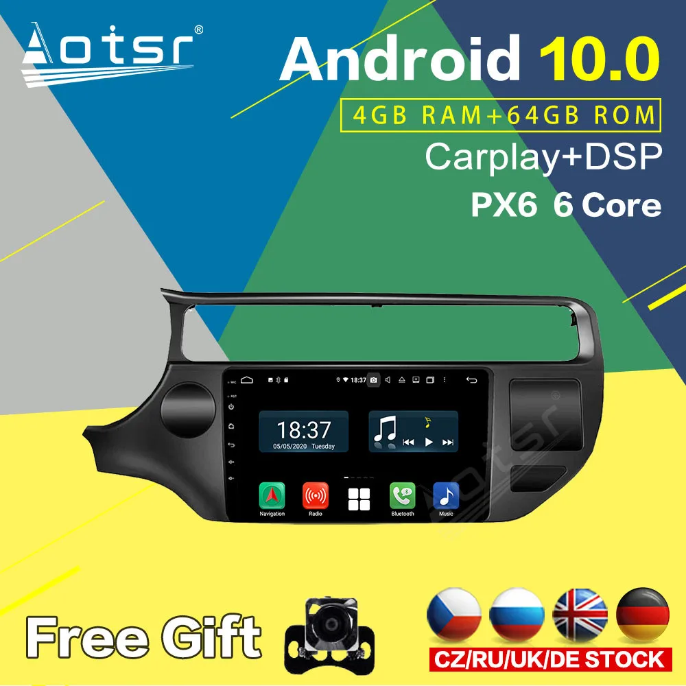 

Андроид 10 GPS Navigaion для KIA K3 Рио 2015-2019 Автомобиль Радио Мультимедийный видеоплеер PX6 DSP Carplay Авто Радио Стерео головное устройство