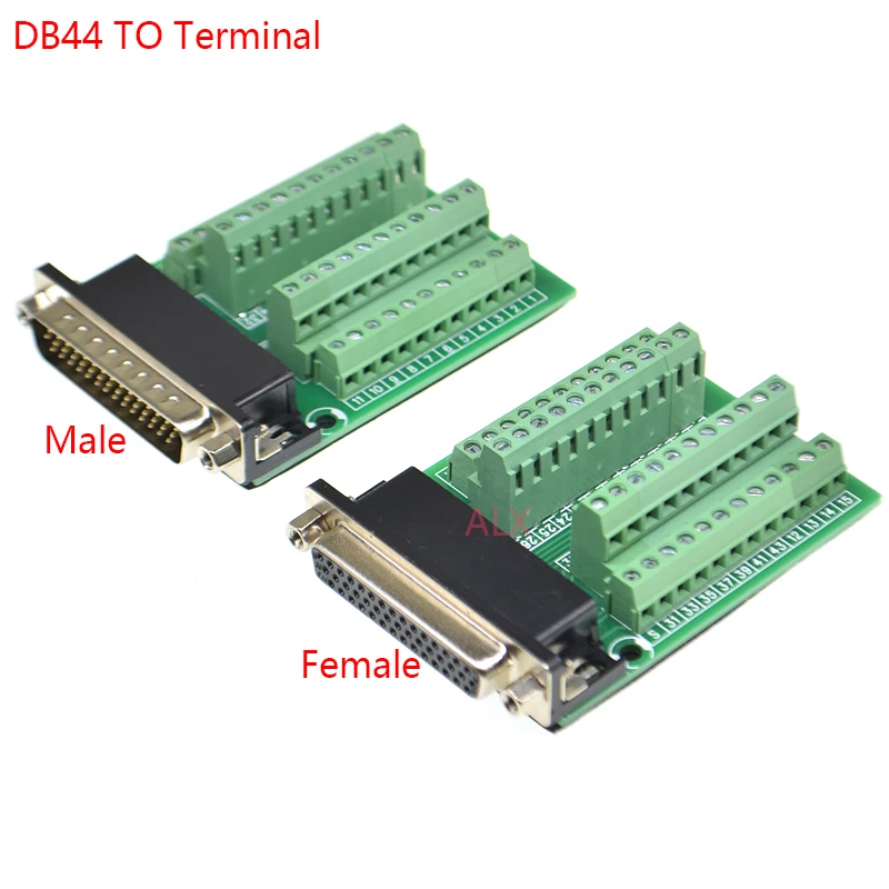 1 шт. DB44 44PIN 3-рядный Штекерный гнездовой разъем к клеммной адаптеру Стандартный