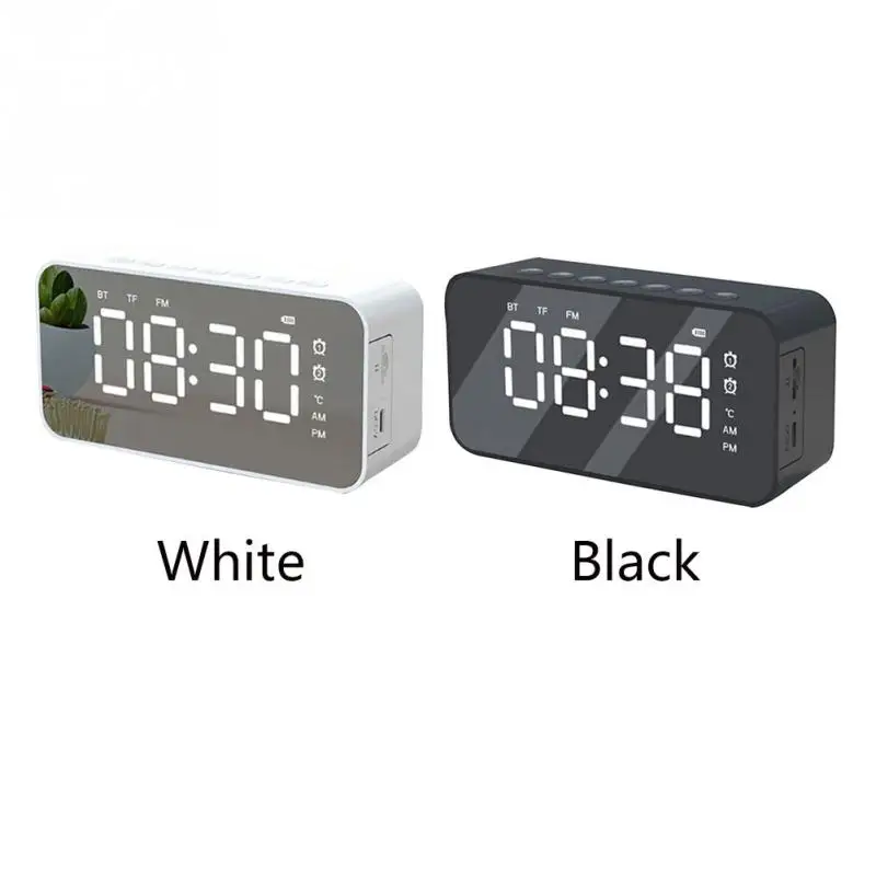 Bluetooth Динамик светодиодный зеркальный будильник часы Wake Up светильник