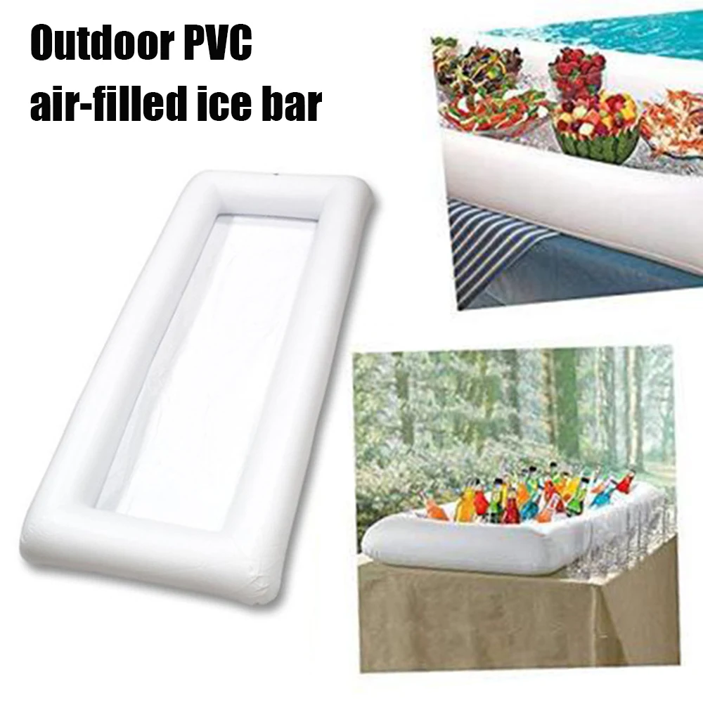 

Inflatable Portable Pool Float Serving Bar Salad Ice Tray Food Drink Containers Party Drinking Fruits Portable Buffet Cooler