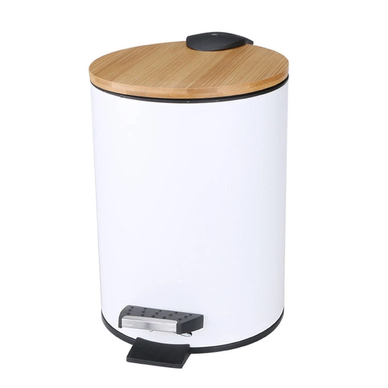 

Metal Trash Bin 3L Garbage Can for Kitchen Pedal Dustbin Hotel Waste Rubbish Basket Bin Organizer Storage Bucket