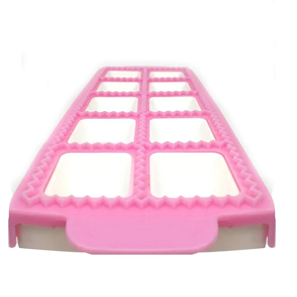 

10-Hole Plastic Ravioli/Pierogi/Dumpling Maker Wrapper Empanada Press Mold Dough Cutter Pie Ravioli Dumpling Mould