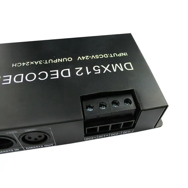 DC 5V 12V 24V 24 Channel 3A/CH светодиодный DMX 512 декодер контроллер сигнальный
