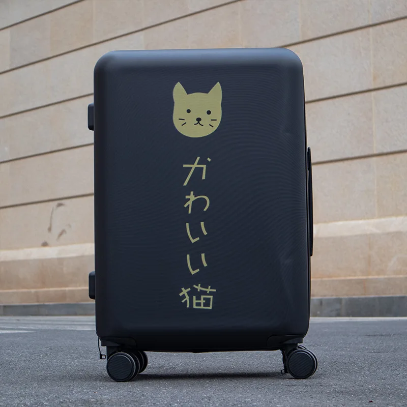 Чемодан на колесиках с модным принтом милый Универсальный чемодан в Корейском