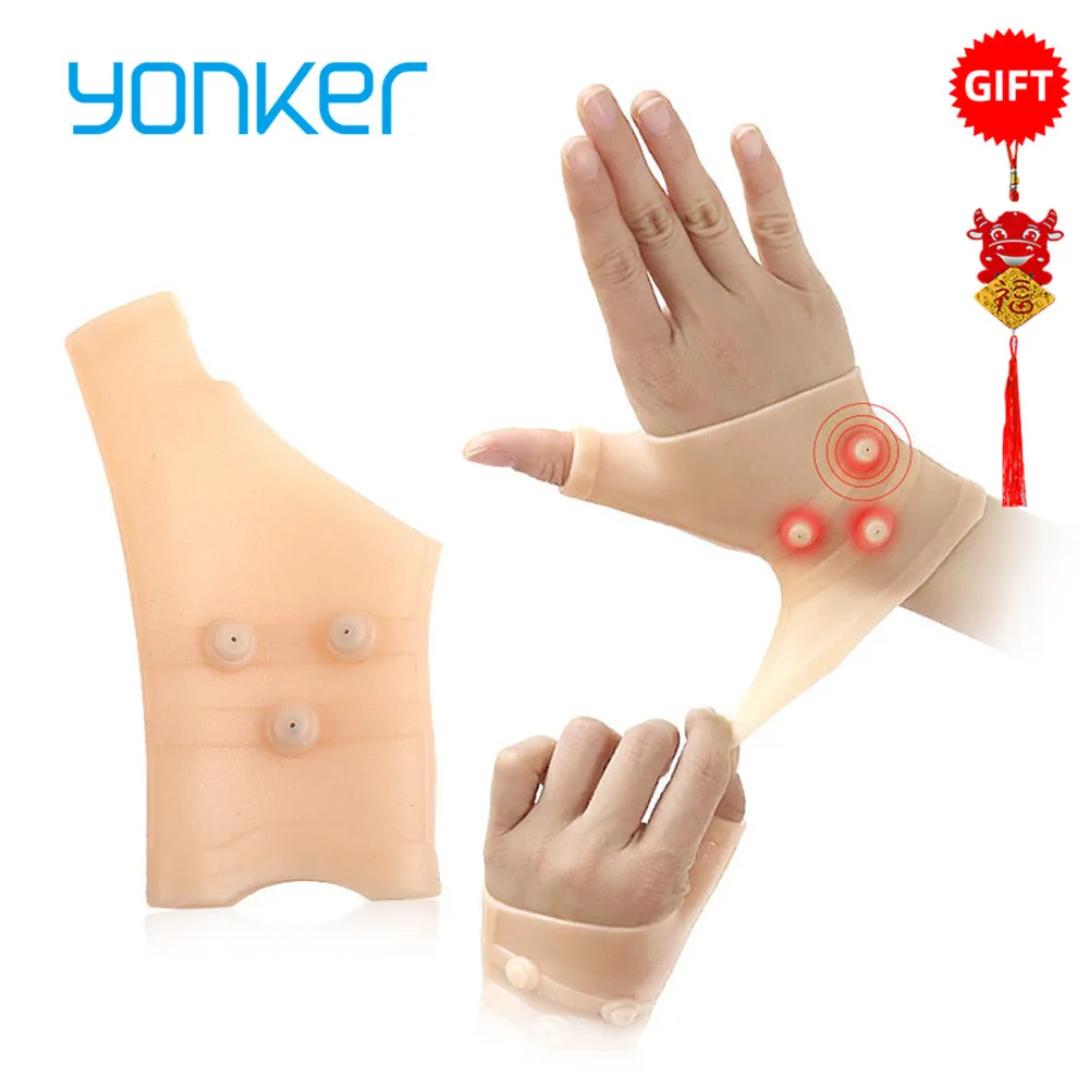 

Waterproof Brace Soft Pain Relief Magnetic Thumb Support Wrist Support Elastic Corrector Therapy Hand Wrist Massage Glove