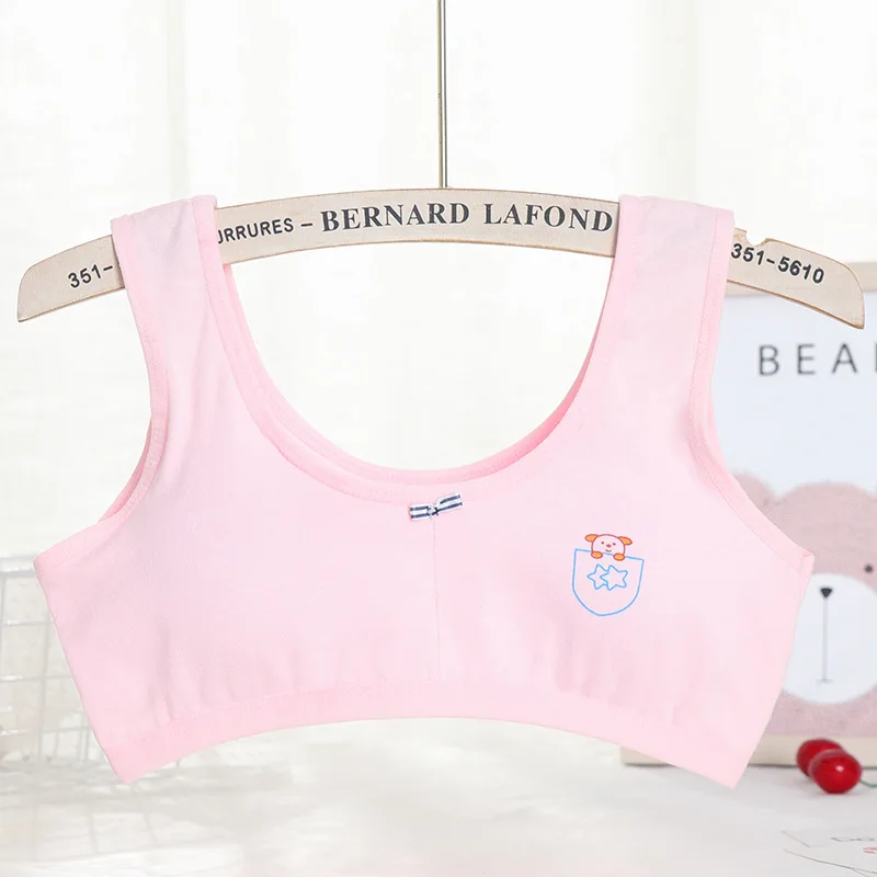 

Girls' Cotton Bra Developmental Underwear, Adolescente Girl Vest No Steel Ring Sling Teenage Girls Clothing Bras for Girls Teen