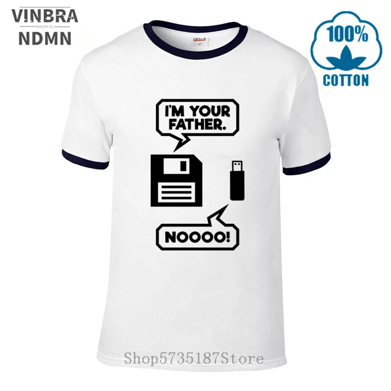 Футболка мужская с магнитной лентой забавная тенниска USB-разъемом в стиле ретро