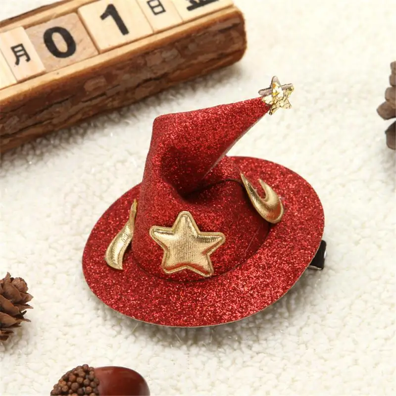 Children's Hairpin Halloween Gift Cute Wizard Hat Headdress Clip Gothic Party Costume Decoration Hair Accessories |