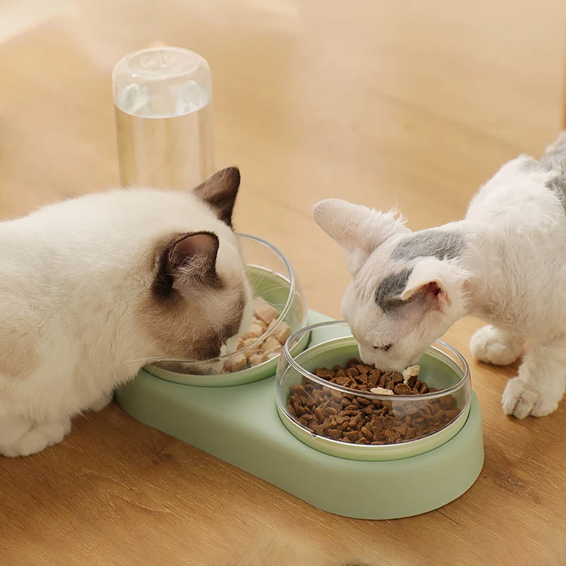 

Non-Slip Pet Dogs Cats Double Bowls Food Water Feeder Container Dispenser for Dogs Cats Drinking High Quality Pet Products New