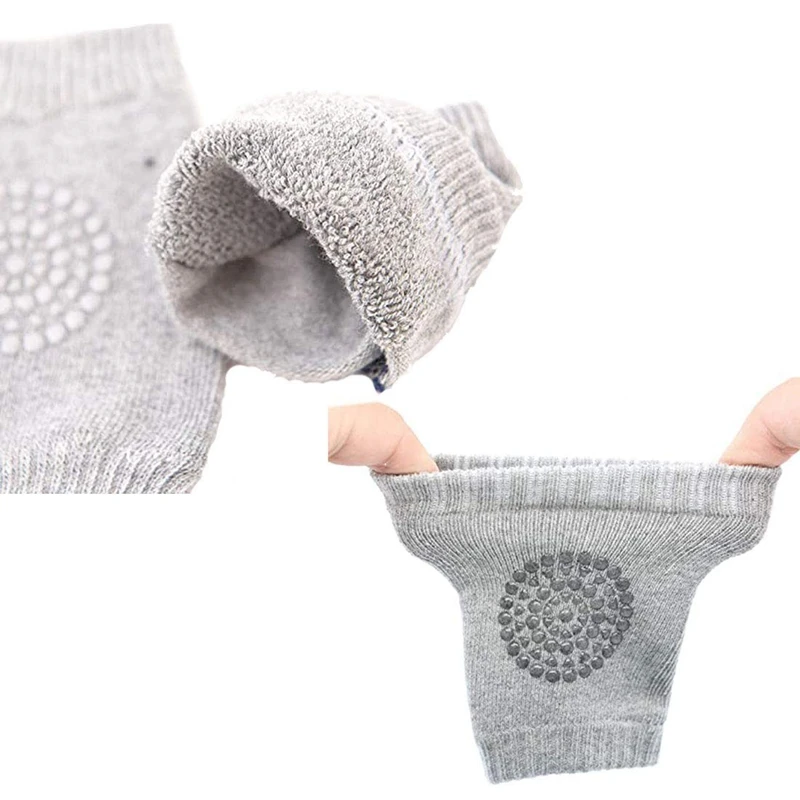 

Baby Crawling Anti Slip Knee Baby Knee Pads Unisex Baby Toddlers Kneepads Non Slip Elastic Cotton Socks 5 Pairs