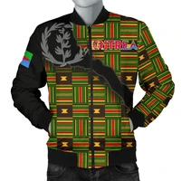 tessffel eritrea africa country flag tribe retro tattoo 3dprint menwomen casual sportswear windbreaker winter bomber jacket a4
