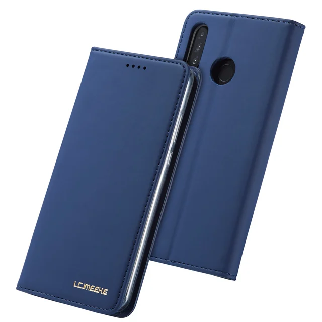 Blue Роскошный флип-чехол-бумажник для huawei P30 Pro Lite, мягкий силиконовый чехол с магнитной кожей, чехол для телефона с подставкой для карт Hawei P30Pro P30lite - Цвет: Blue