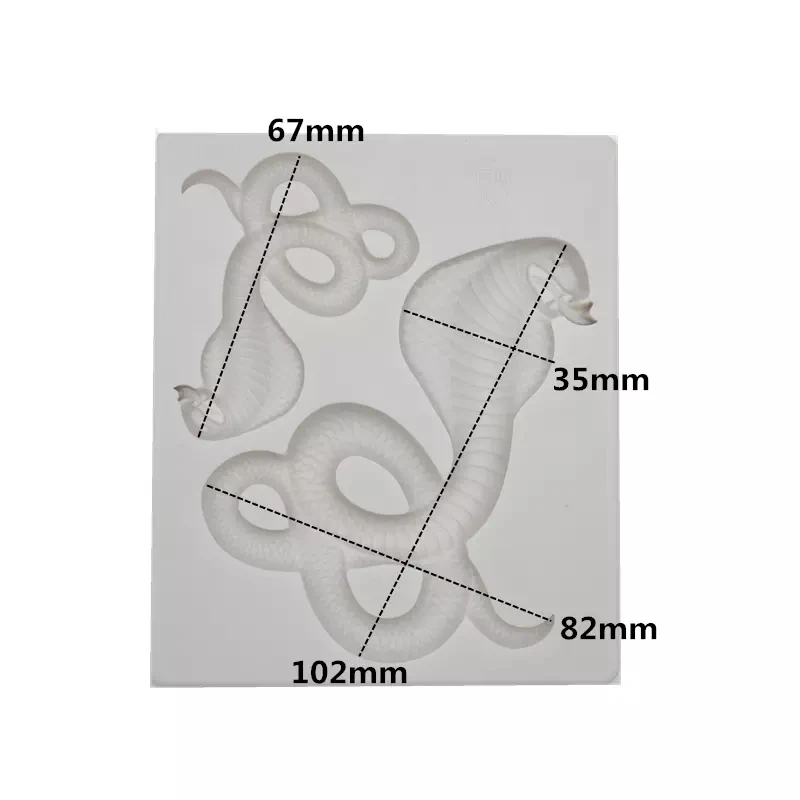 

Cobra Snake Shape Fondant Silicone Mold for DIY Pastry Cupcake Dessert Lace Cake Decoration Kitchen Accessories Baking Tool