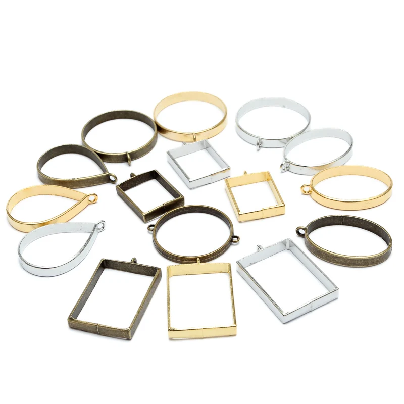 10 шт./лот винтажная Очаровательная фоторамка золотого/родиевого античного