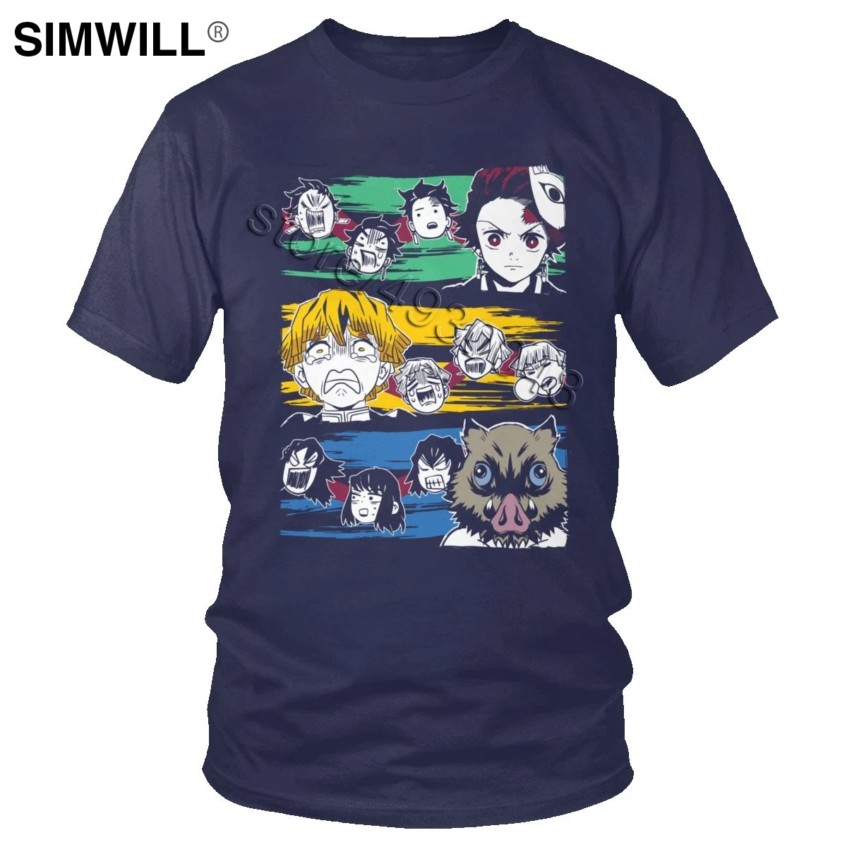 

Classic Demon Slayer Inosuke Hashibira Tshirt Short Sleeve Kimetsu No Yaiba Casual T Shirt Japanese Anime Fan Tee T-shirt Gift