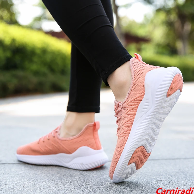 

Lightweight Fashion Lace-up Baskets Running Shoes Women Soft Comfortable Sport Casual Sneakers Ladies Non-slip Flat Jogging Shoe