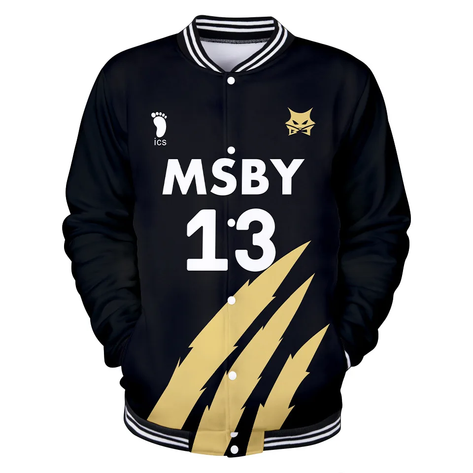 

Miya New Fashion Anime Haikyuu 3D Hoodie Atsumu Cosplay 3D Printed Jacket Baseball Uniform Coat Costume Streetwear Jacket Coats