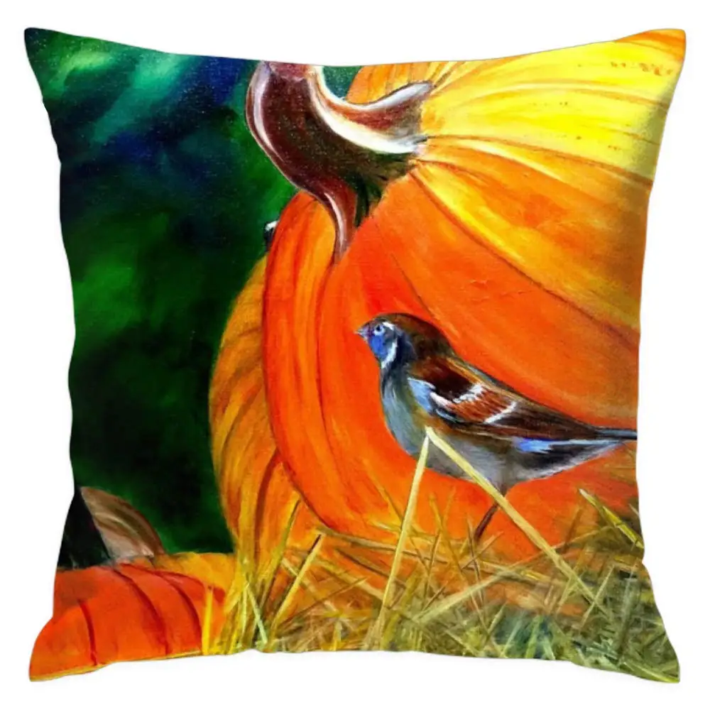 

Home Decor Throw Pillow Cushion Cover,Pumpkin Patch 2,Decorative Square Pillow Case,20 X 20 Inches