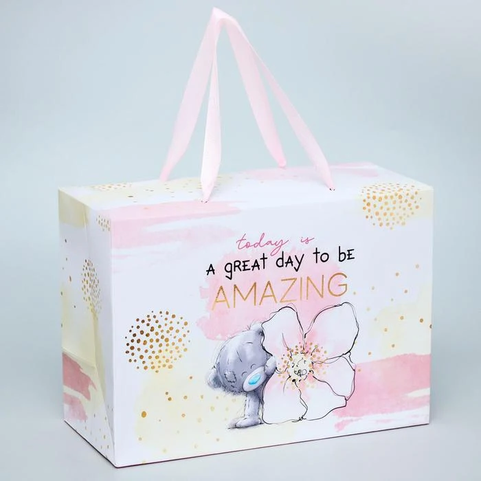 Пакет-коробка &quotToday is a great day to be Amazing&quot Me To You 20 x 28 13 см | Дом и сад