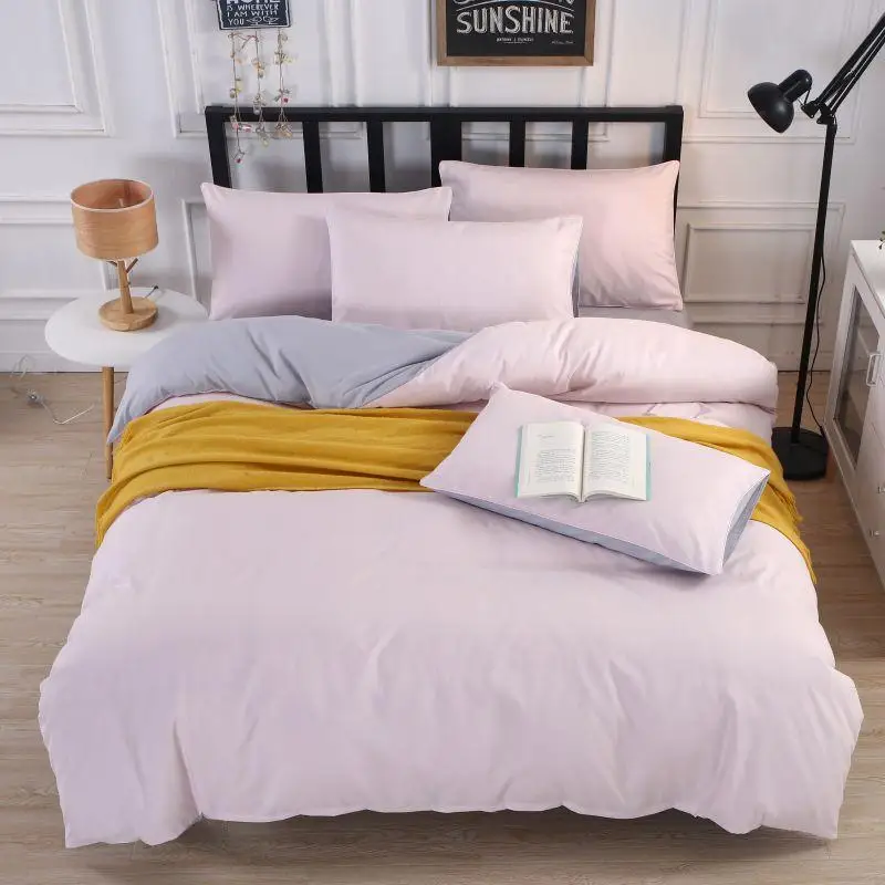 

Nitree Solid Color Bedding Sets Duvet Cover Pillowcase And Bed Sheet Combination Bed Linens Queen King Size Multiple Colour