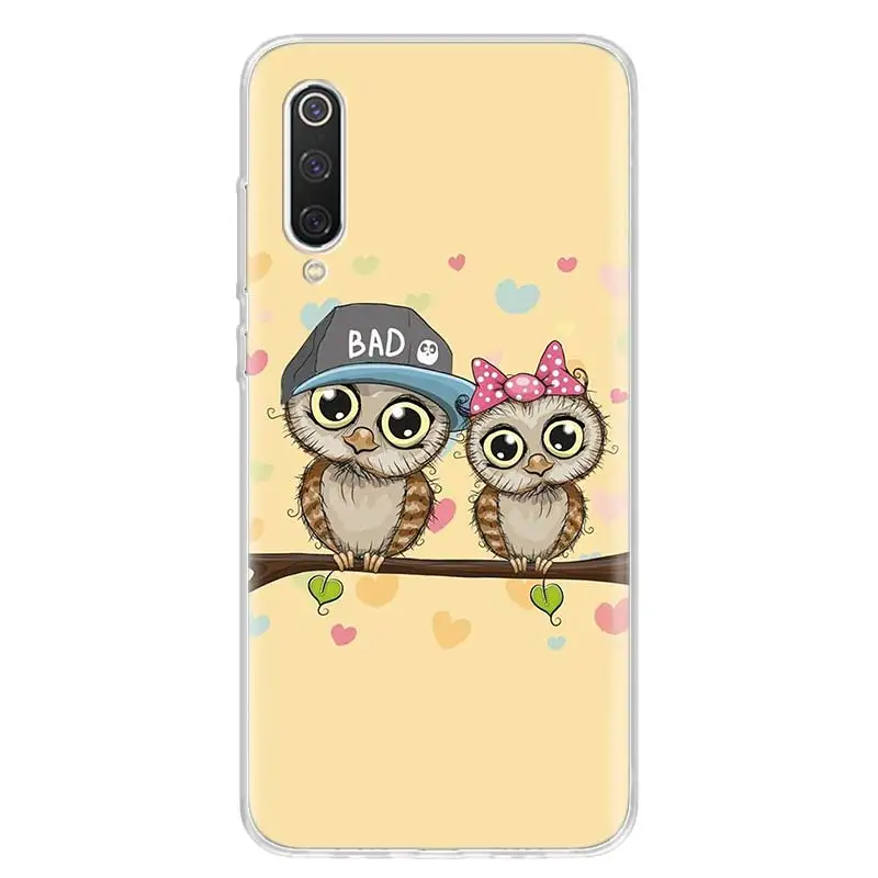 Cute Owl Hearts Lover Christmas Phone Case For Xiaomi Redmi Note 10 11 12 Pro Plus 11S 11T 11E 10S 9 9S 9T 4G 5G 8 8T 7 6 5 Cove