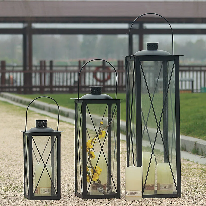 Ветронепроницаемые уличные подсвечники стеклянный скандинавский