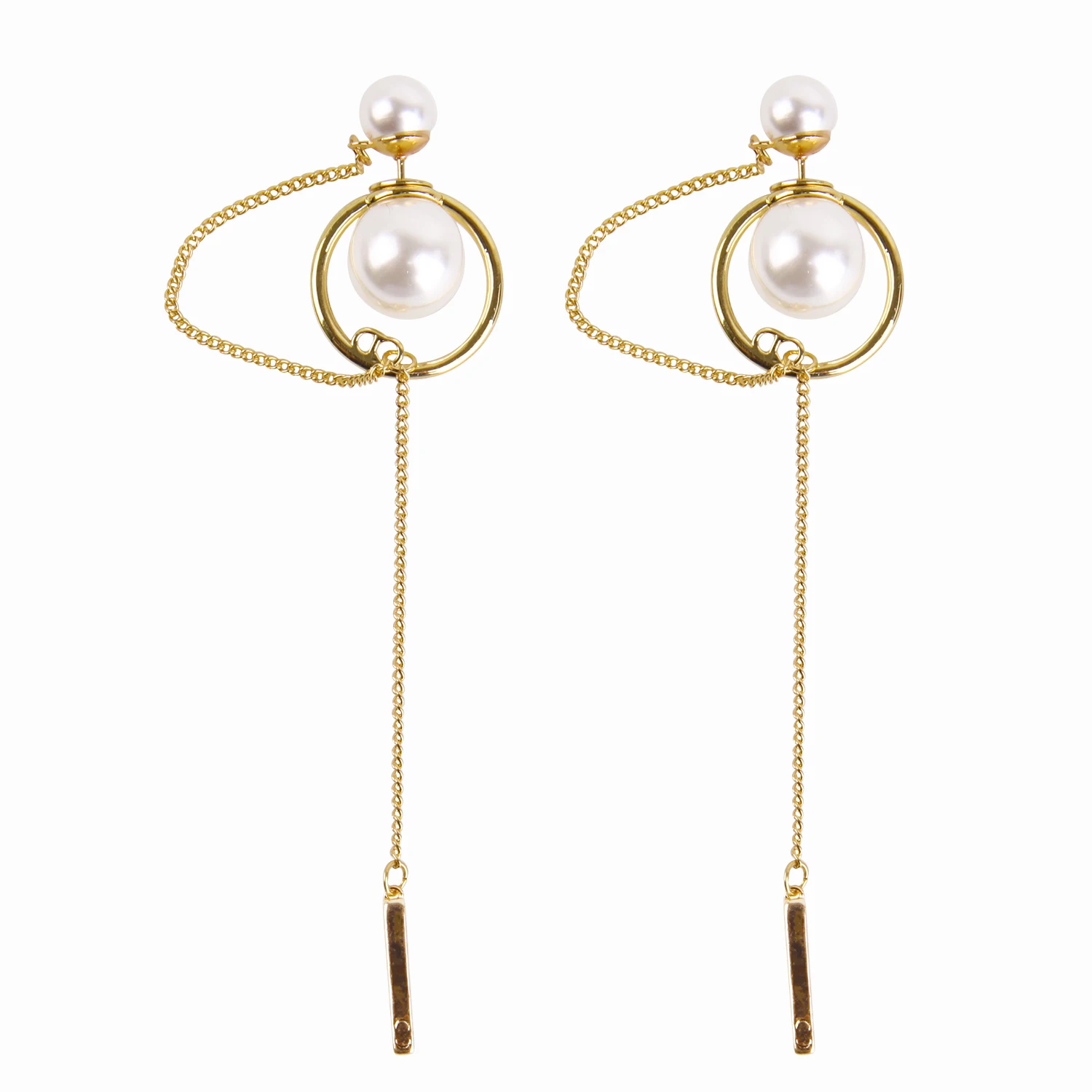 

1 Pair Elegant Korean Fashion Pearls Dangle Earrings For Women Korean Earrings Tassel Eardrop Fashion Party Wedding Jewelry Gift