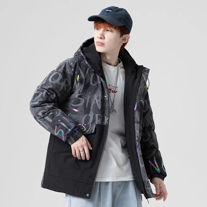 

2021 Men 's Camouflage Down Jacket New Short Winter Thickened Handsome Jacket