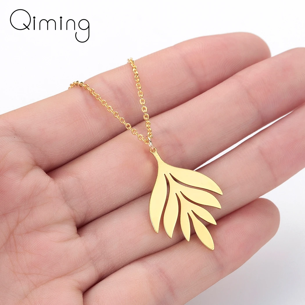 Летнее ожерелье с листьями растений богемный подарок для матери Модная