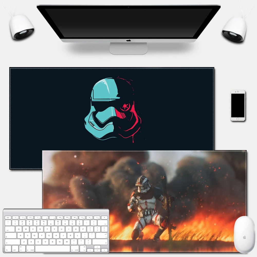 

Large Size Disney Anti-Slip Mouse Pad Thickened Gamer Mat for Gaming Mouse Laptop Desk Clone Trooper Star Wars