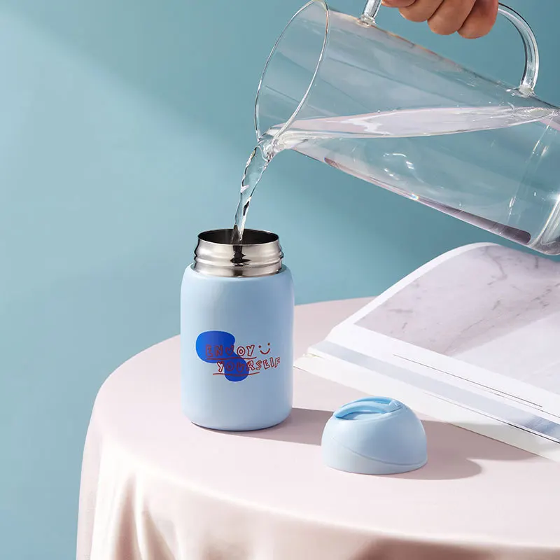 Цветная мини-термос для кофе кружка из нержавеющей стали милый термос бутылка