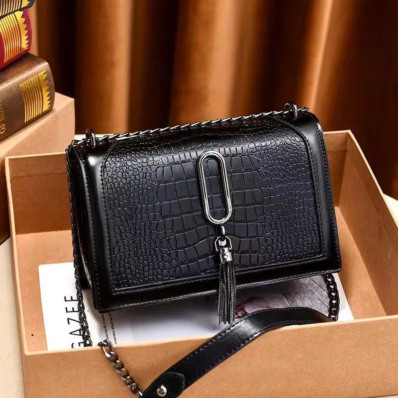

Large Vintage Retro Female Pu Leather Shoulder Messenger Bags Ladies Alligator Crossbody Bag Crocodile Women Designer Handbags