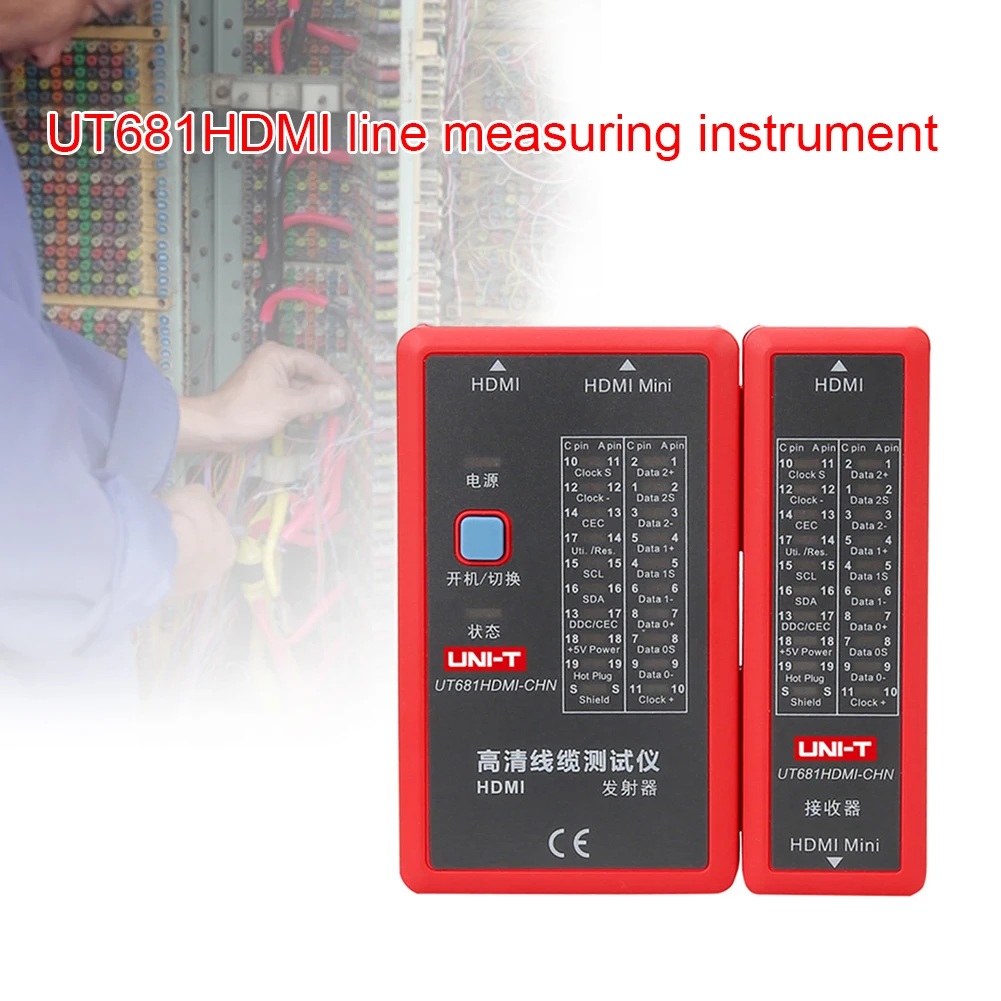 

Home Office UT681 HDMI Automatic Shutdown Cable Tester Computer Network Check Wire Plastic Detector Professional Handheld