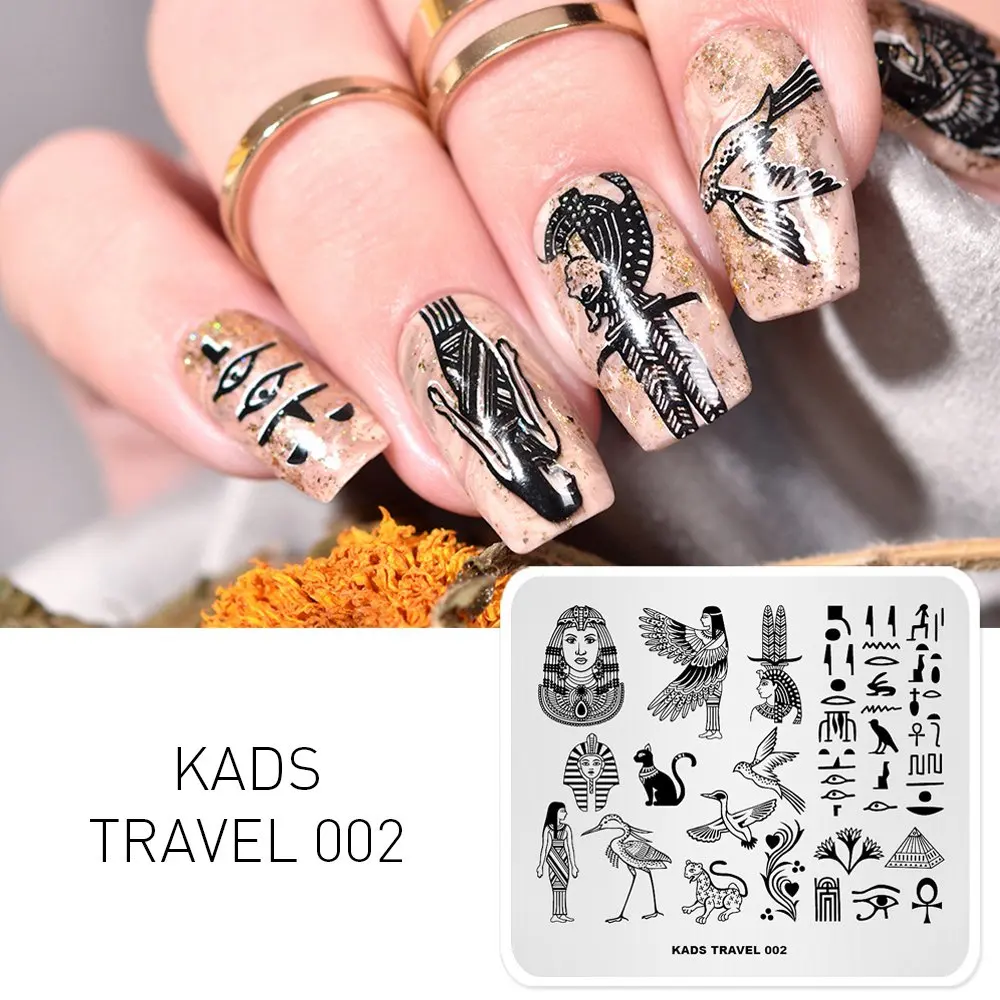 Travel 002 Стемпинг 42 вариантов дизайна Прохладное лето цветы мода изображения Пластины для стемпинга Штамп для ногтей Трафареты для ногтей для маникюра Стэмпинг Дизайн ногтей - Цвет: Travel 002