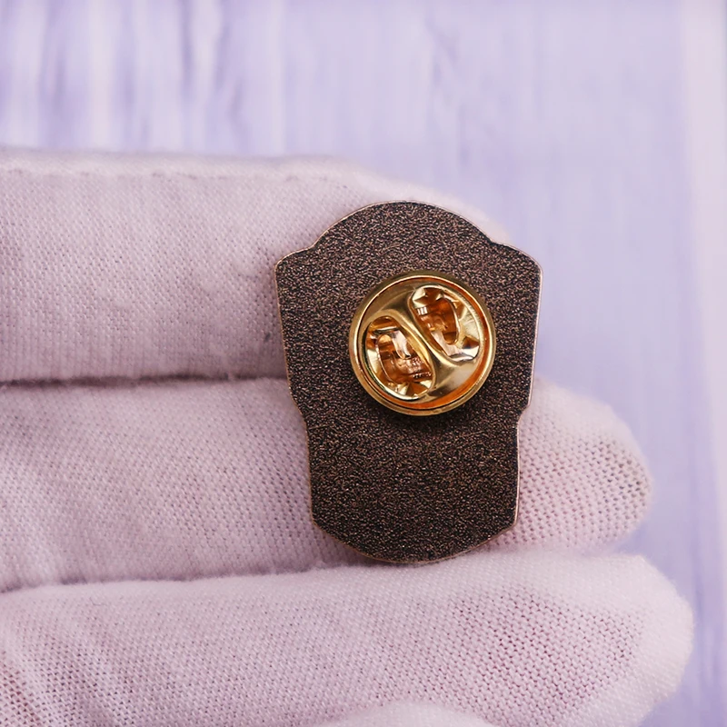 Жесткая эмалированная брошь в виде черепа для коктейлей ручной работы