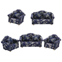 112 mini doll house flower pattern sofa cushion set accessory dollhouse room furniture toy for children kids gift sofa set