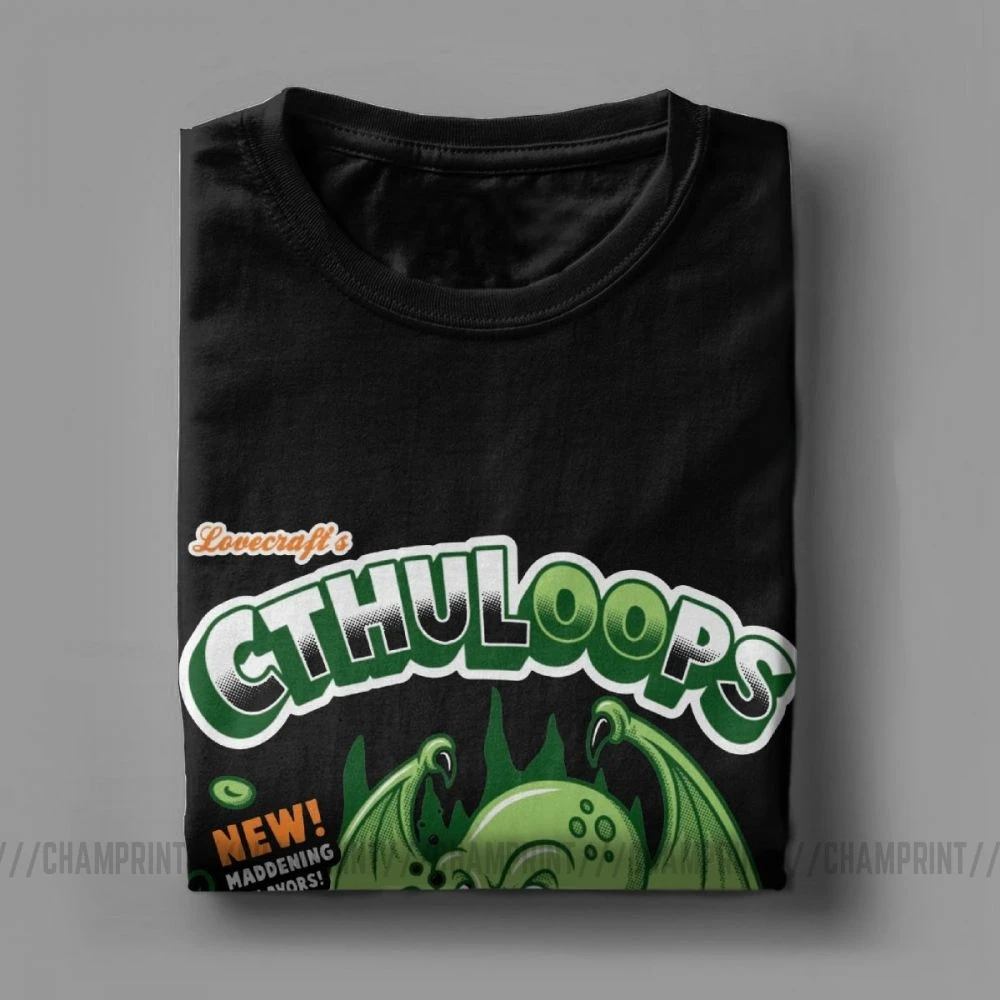 Cthuloop новые мужские футболки с запахом Lovecraft Cthulhu Mythos хлопковые топы новинка