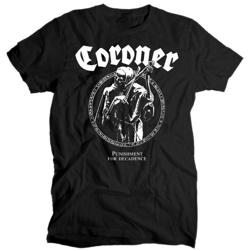 

Coroner Punishment For Decadence BLACK T SHIRT cotton all sizes S-3XL New Brand-Clothing T-Shirts top tee