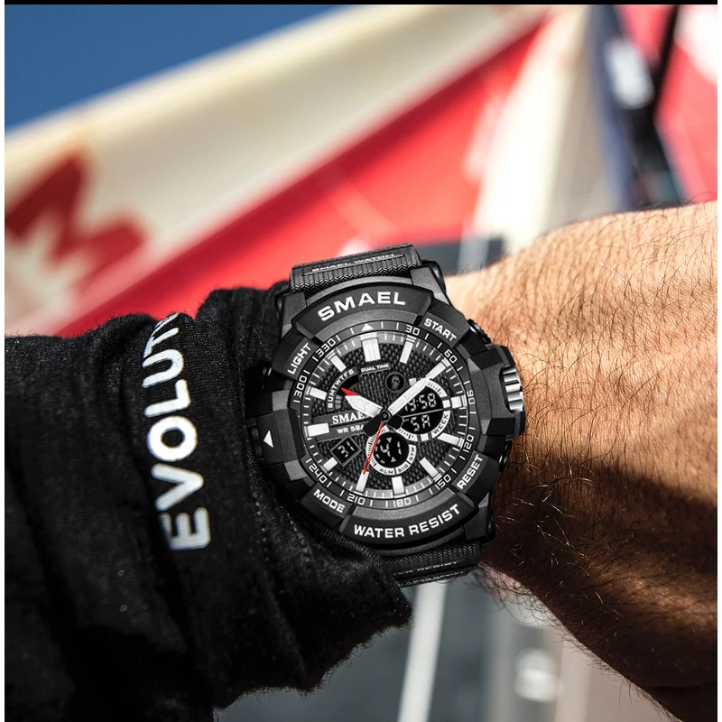 Мужские армейские часы 50 м водонепроницаемые спортивные кварцевые наручные