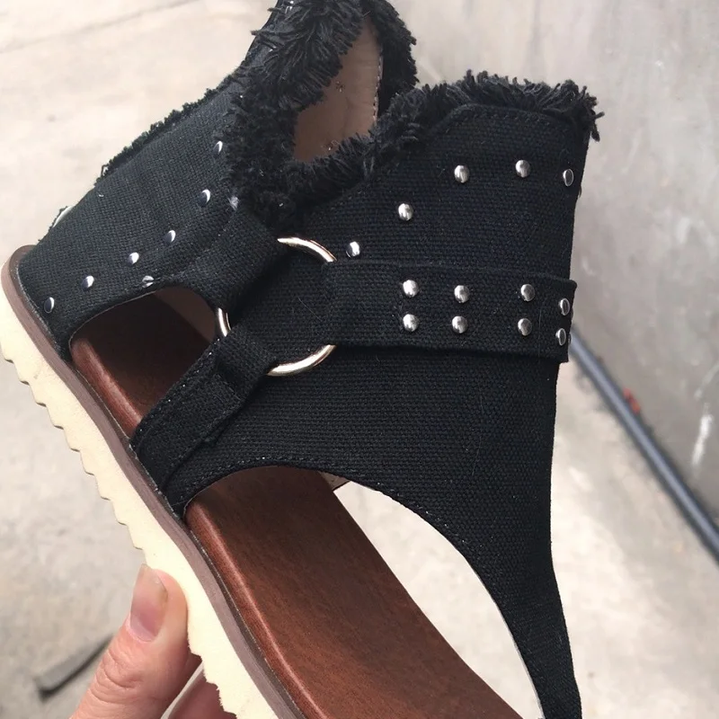 

Women Sandals Clip Toe Gladiator Casual Summer Shoes Plus Size Footwear Zipper Flats Fashion 2021 Rome Sandals Wedges Sandals