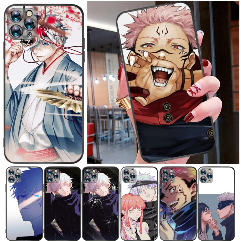 

Jujutsu Kaisen Satoru Gojo Fushiguro Megumi Yuji Itadori Sukuna Phone Case For iPhone 11 Pro MAX Coque Soft TPU Back Cover