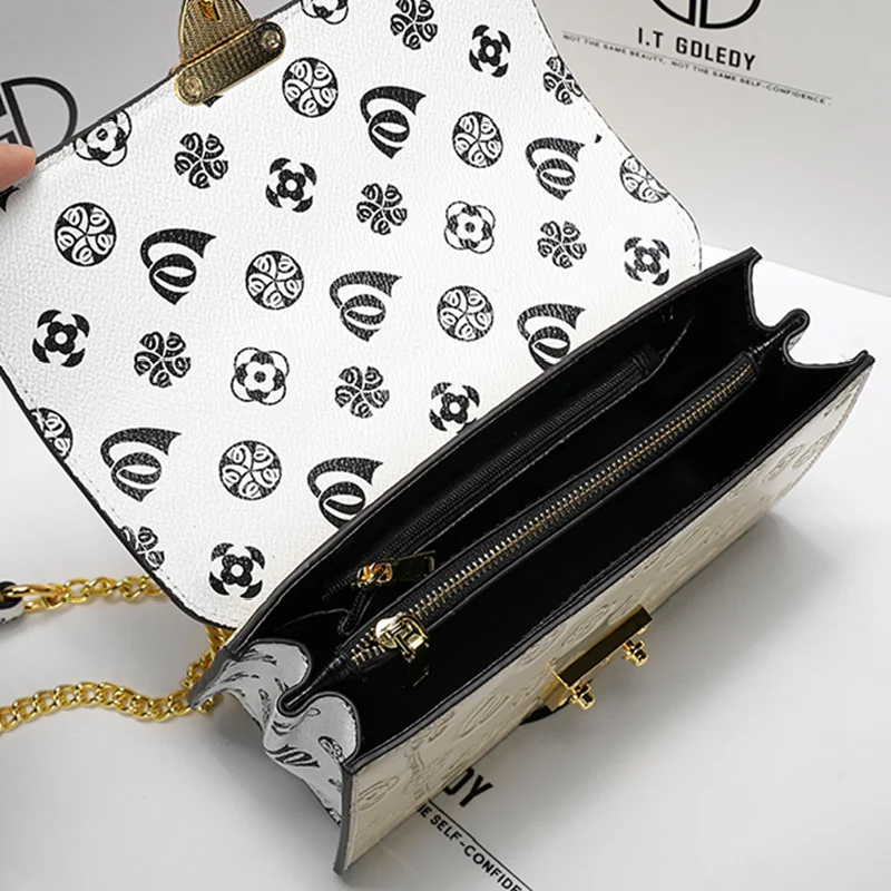 

Famous Designer Luxury Brand Contrasting Color Chain Bag 2021 Fashion Trend Ladies Messenger Shoulder Bag All-match Satchels Cc