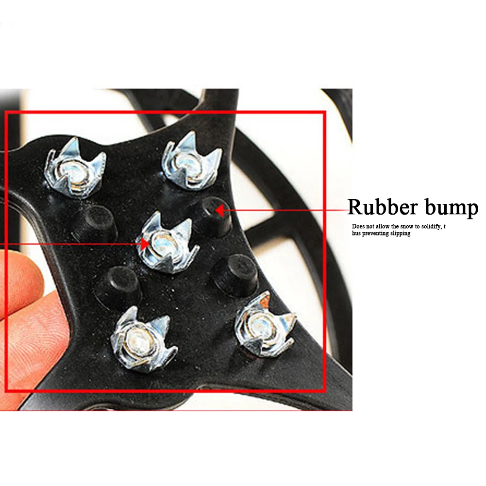 5 зубов противоскользящие ледяной захват для пеших прогулок стальной башмак шипы