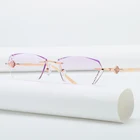 Оправа для очков ZIROSAT, из сплава, без оправы, с алмазной оправой, 52019